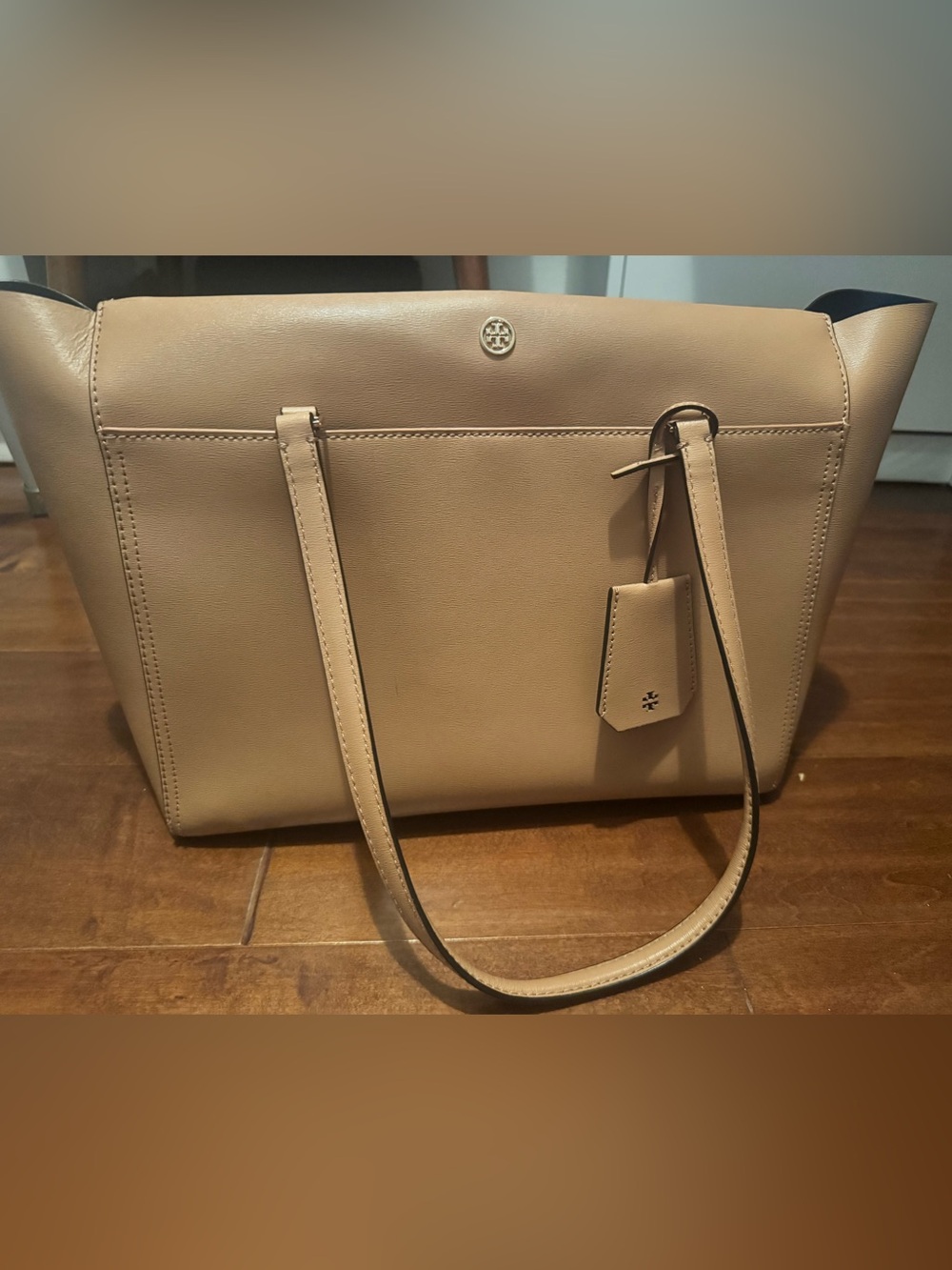 Tory Burch Parker Beige Leather Tote